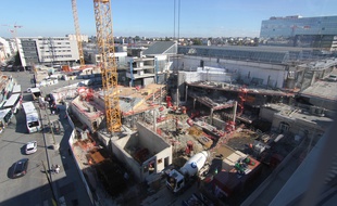 Vue du chantier de la gare de Rennes, le 29 mai 2016.
