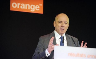 Le patron du groupe Orange, Stéphane Richard, en mars 2014 à Paris