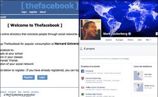 L'évolution de Facebook de 2004 à 2014.