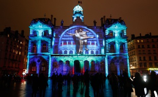 Le spectacle sur la place des Terreaux a rassemblé 800.000 spectateurs durant quatre soirées. /Credit:FABRICE ELSNER/SIPA