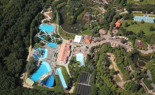 Vue aérienne du parc Djurs Sommerland au Danemark, le 27 juillet 2011.