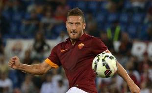 Francesco Totti, le capitaine de l'AS Rome, le 27 septembre 2014 à Rome.