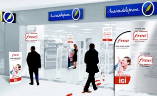 Des distributeurs automatiques de carte SIM Free.