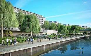 Les bords de Saône seront aménagés en promenade végétale.