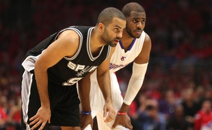 Tony Parker, le meneur de jeu des San Antonio Spurs, le 2 mai 2015, contre les Clippers de Los Angeles.
