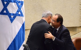 François Hollande et Benjamin Netanyahu à Jérusalem le 18 novembre 2013.