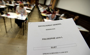 Une salle d'examen du bac à Strasbourg, le 15 juin 2016.