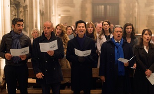 Ary Abittan, Chantal Lauby, Christian Clavier, Frédéric Chau et Medi Sadoun dans "Qu'est-ce qu'on a fait au bon Dieu".
