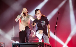 Linkin Park en concert à Londres, le 3 juillet 2017