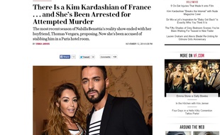 Un article du Vanity Fair américain consacré à l'affaire Nabilla paru le 13 novembre 2014