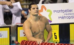 Florent Manaudou à Montpellier le 3 avril 2016.