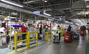 Les chaînes de montage de l'usine Toyota d'Onnaing