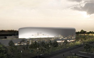 Vue aérienne du projet de salle de spectacles à Floirac
