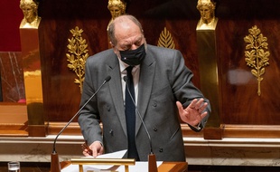 Le ministre de la Justice Eric Dupond-Moretti à l'Assemblée le 1er février 2021.