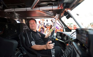 Le pilote américain Robby Gordon, le 4 janvier 2013, à Lima, à la veille du départ du Dakar 2013.
