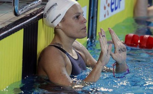 La nageuse française Laure Manaudou, lors des championnats de France de Dunkerque, le 20 mars 2012.