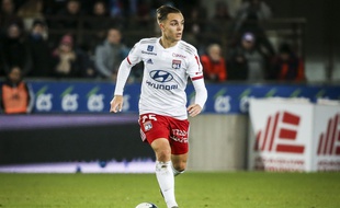 Maxence Caqueret, ici pour sa grande première en Ligue 1 samedi à la Meinau.
