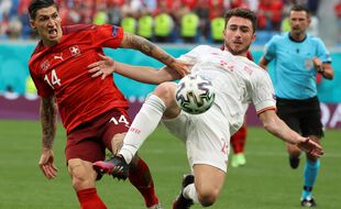 Aymeric Laporte avec l'Espagne lors de l'Euro 2021.