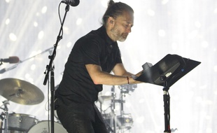 Le leader de Radiohead, Thom Yorke, en concert au Festival de Coachella en 2017