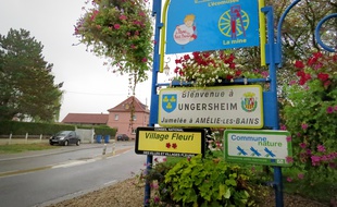 Entrée du village en transition d'Ungersheim.