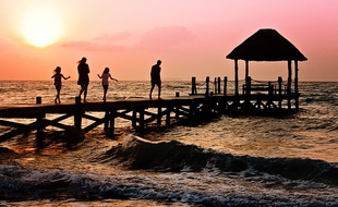Une famille en vacances