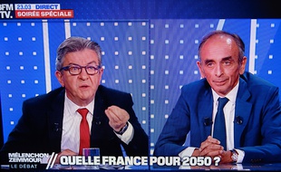 Le débat en direct sur BFMTV opposait Jean-Luc Mélenchon et Eric Zemmour. (Illustration)