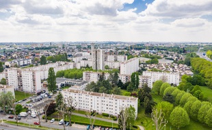 Une vue du ciel du parc de la Noue à Villepinte (Seine-Saint-Denis)