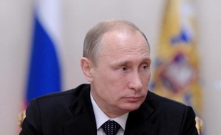 Le président russe Vladimir Poutine, le 6 octobre 2014 à la résidence de Novo-Ogaryovo, près de Moscou