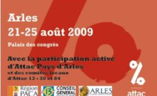 L'affiche de l'Université d'été d'Attac, du 21 au 25 août 2009.