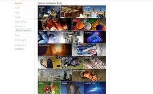 Capture d'écran de la page d'accueil de So.cl, le réseau social de Microsoft.