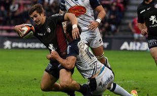 L'arrière du Stade Toulousain Thomas Ramos contre Agen en Top 14, le 30 septembre 2017 au stade Ernest-Wallon.