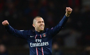 L'attaquant parisien Jérémy Ménez, le 6 novembre 2012 contre le Dinamo Zagreb, au Parc des Princes.