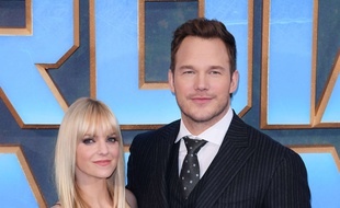 Anna Faris et Chris Pratt à Londres.
