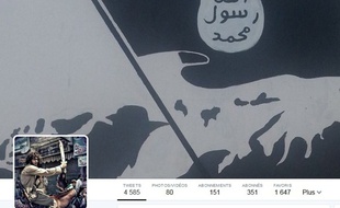 Capture d'écran du compte Twitter d'un Français relayant des contenus de l'organisation de l'Etat islamique.