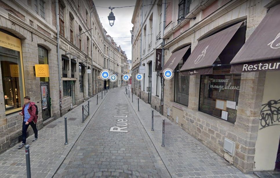 La rue Lepelletier dans le Vieux-Lille. Capture d'écran Google Maps, Google Street View