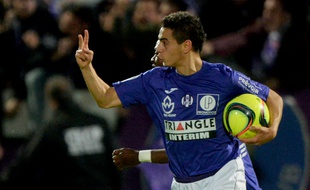 L'attaquant du TFC Wissam Ben Yedder le 14 mai 2016 à Angers.