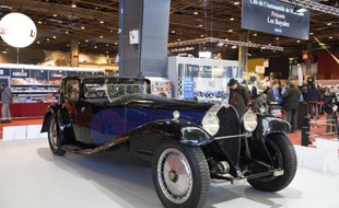 Une Bugatti Royale exposée au salon de la voiture ancienne Rétromobile, le 4 février 2015 à Paris