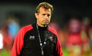 Christophe Galthié sur le banc de Toulon, le 4 novembre 2017.