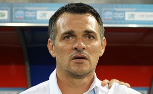 Willy Sagnol avec l'équipe de France des moins de 21 ans, lors d'un match contre le Kazakhstan, à Caen, le 5 septembre 2013.