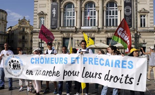 Une manifestation de chômeurs et précaire en juin 2013 à Montpellier.