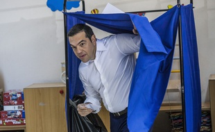 Le Premier ministre Alexis Tsipras a voté dimanche 7 juillet 2019 aux élections législatives à Athènes.