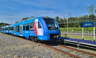 Le train à hydrogène Coradia iLint du constructeur français Alstom.