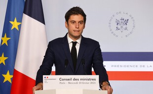 Gabriel Attal, le 10 février 2021 à Paris.