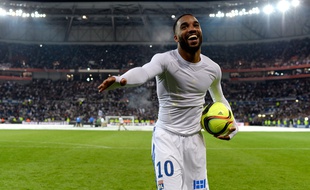L'attaquant de l'OL Alexandre Lacazette, le 7 mai 2016, à Lyon.