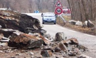 2004 : éboulement sur la RN 91.