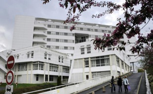 L'hôpital de Pontchaillou à Rennes, le 29 mars 2011