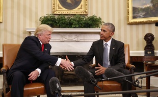 Donald Trump et Barack Obama à la Maison Blanche, le 10 novembre 2016.