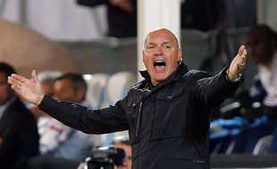 José Anigo, alors sur le banc de l'OM lors d'un match contre Lyon, le 4 mai 2014.