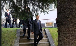 Le négociateur en chef nord-coréen Kim Myong Gil, à Stockholm, le 5 octobre 2019.