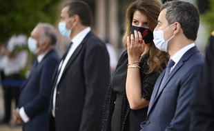 Marlene Schiappa et Gerald Darmanin à Ajaccio le 9 septembre 2020.